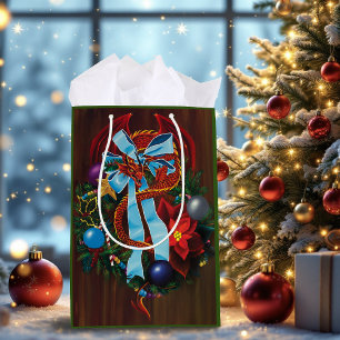 Sac Cadeau Moyen Chemise de Noël Red Dragon