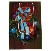 Sac Cadeau Moyen Chemise de Noël Red Dragon (Dos)