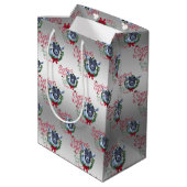 Sac Cadeau Moyen CHÈQUE | voeux de Noël Bébé Chèvre Baisers Pygmée (Dos Angle)