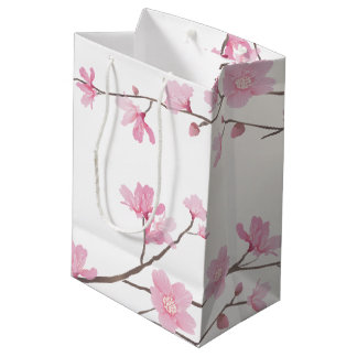 Sac Cadeau Moyen Cherry Blossom - Arrière - plan transparent