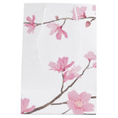 Sac Cadeau Moyen Cherry Blossom - Arrière - plan transparent (Dos)