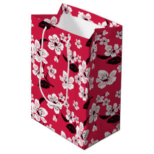 SAC CADEAU MOYEN CHERRY BLOSSOM - SAKURA (ROUGE)