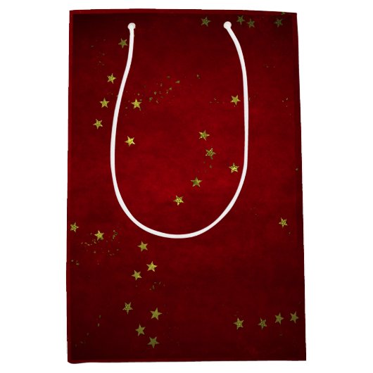 Sac Cadeau Moyen Cherry Lacquer Golden Star  (Devant)