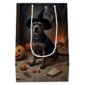 Sac Cadeau Moyen Chesapeake Bay Terrier Citrouille Halloween effray (Dos)