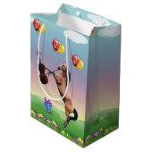 Sac Cadeau Moyen Cheval Jouant Le Violon Anniversaire (Dos Angle)