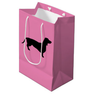 Sac Cadeau Moyen Cheveux courts Dachshund - Silhouette 1