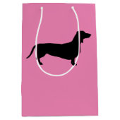Sac Cadeau Moyen Cheveux courts Dachshund - Silhouette 1 (Devant)