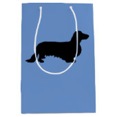 Sac Cadeau Moyen Cheveux longs Dachshund - Silhouette 1 (Devant)