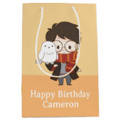 Sac Cadeau Moyen Chibi HARRY POTTER™ & Hedwig (Devant)