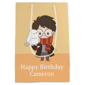 Sac Cadeau Moyen Chibi HARRY POTTER™ & Hedwig (Dos)