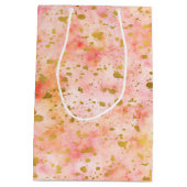 Sac Cadeau Moyen Chic Aquarelle Rose Gold Confetti (Dos)