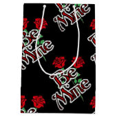 Sac Cadeau Moyen Chic Black Rose Be Mine (Dos)