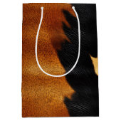 Sac Cadeau Moyen Chic Brown Black Cream Western Cowhide (Devant)