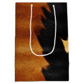 Sac Cadeau Moyen Chic Brown Black Cream Western Cowhide (Dos)