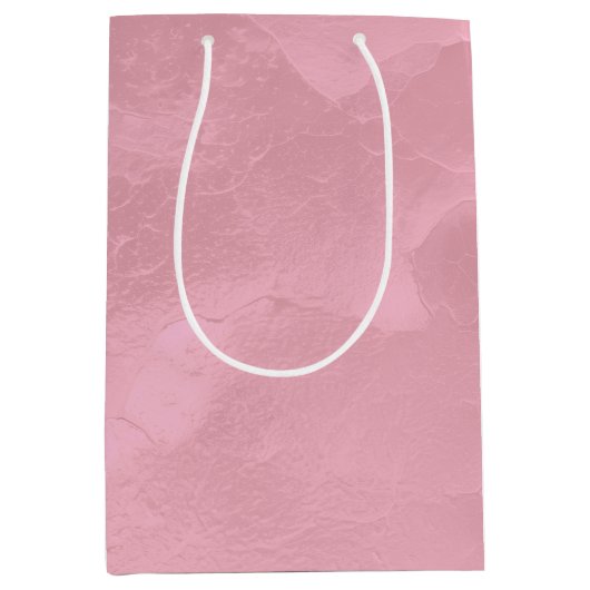 Sac Cadeau Moyen Chic Fête de Mariage Perle Rose (Devant)