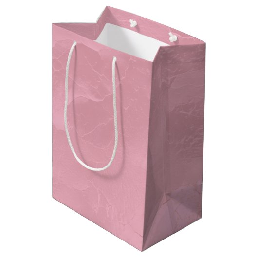 Sac Cadeau Moyen Chic Fête de Mariage Perle Rose (Dos Angle)