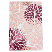 Sac Cadeau Moyen Chic Fleur Rose Élégant (Dos)