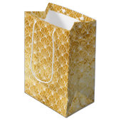 Sac Cadeau Moyen Chic Glam or Floral (Devant Angle)
