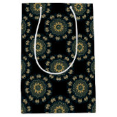 Sac Cadeau Moyen Chic Gold & Green Asian Style Motif (Devant)