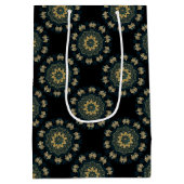 Sac Cadeau Moyen Chic Gold & Green Asian Style Motif (Dos)