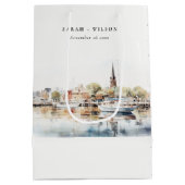 Sac Cadeau Moyen Chic Mariage d'aquarelle Annapolis Maryland (Dos)