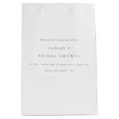 Sac Cadeau Moyen Chic moderne Blush Paisley Fête des mariées de typ (Devant)