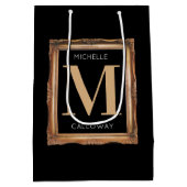 Sac Cadeau Moyen Chic Monogramme noir et or (Dos)