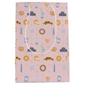 Sac Cadeau Moyen Chic New York Motif rose pâle (Devant)