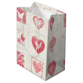 Sac Cadeau Moyen Chic Red Cream Valentine (Dos Angle)