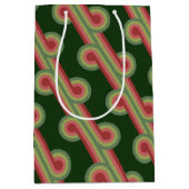 Sac Cadeau Moyen Chic Retro Funky Abstrait Waves Art Motif (Devant)