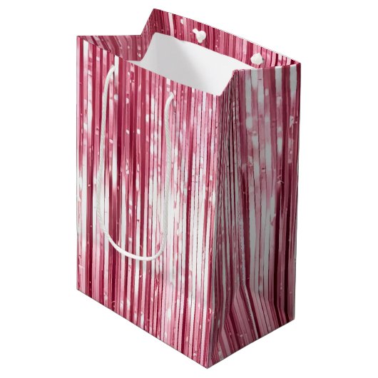 Sac Cadeau Moyen Chic rose Glitz (Devant Angle)