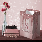 Sac Cadeau Moyen Chic Rose Parties scintillant or Drivers Monogram