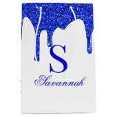 Sac Cadeau Moyen Chic Royal Blue Parties scintillant Drivers Étince (Devant)