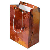 Sac Cadeau Moyen Chic Terracotta rouille tendance Brown Abstrait (Dos Angle)