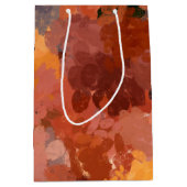 Sac Cadeau Moyen Chic Terracotta rouille tendance Brown Abstrait (Devant)