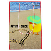 Sac Cadeau Moyen Chick retraité à la plage (Dos)