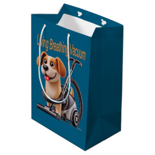 Sac Cadeau Moyen Chien-Aspirateur Vivant Respirant