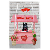 Sac Cadeau Moyen Chien berger allemand Valentine's Day Kissing Boot (Devant)