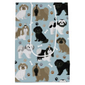 Sac Cadeau Moyen Chien Chien Chien Chien Chien Chien Paws et Os (Dos)