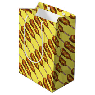 Sac Cadeau Moyen Chien de Corail Chaud Corndog Moutard Jaune Nourri