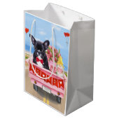 Sac Cadeau Moyen Chien de la Saint-Valentin (Dos Angle)