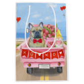 Sac Cadeau Moyen Chien de la Saint-Valentin (Devant)