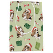 Sac Cadeau Moyen Chien de Noël (Devant)