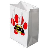 Sac Cadeau Moyen Chien de Noël (Dos Angle)