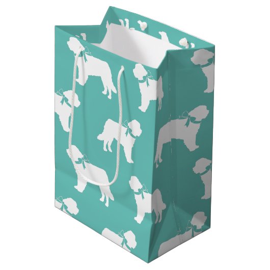 Sac Cadeau Moyen Chien de St. Bernard Puppy (Devant Angle)