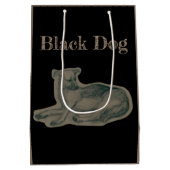 Sac Cadeau Moyen Chien. Dessin au crayon. (Dos)