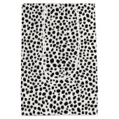Sac Cadeau Moyen Chien noir et blanc Dalmatien Motif Abstrait (Dos)