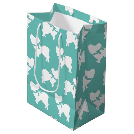 Sac Cadeau Moyen Chien papillon (Devant Angle)