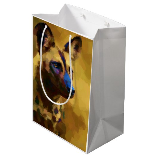 Sac Cadeau Moyen Chien sauvage africain (Dos Angle)