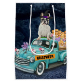 Sac Cadeau Moyen Chien-taureau français Halloween Camion Effrayant (Dos)